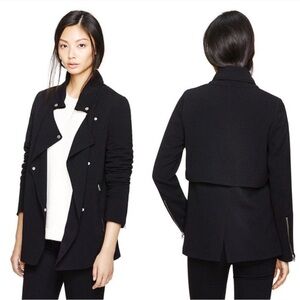 Aritizia Wilfred Burgundy Mayat Crepe Women's Jacket, Mulled Wine Color, NWOT